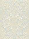 Elizabeth Damask Embroidery Aquamarine SC270860002 by Scalamandre Designer Fabric