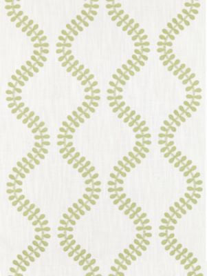 Foglia Embroidery Celery SC271270002 by Scalamandre Designer Fabric BOTANICA 77% COTTON 23% SPUN POLYESTER INDIA LIGHT DUTY Horizontal: 7.625" and Vertical: 8.25" 50 - Swanky Fabrics -