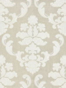 Cornelia Damask Embroidery Flax SC271600002 by Scalamandre Designer Fabric