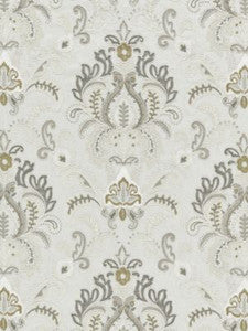 Ava Damask Embroidery Mineral SC271640002 by Scalamandre Designer Fabric