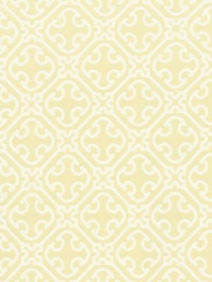 Ailin Lattice Weave Canary SC272140002 by Scalamandre Designer Fabric CHINOIS CHIC 55% COTTON 45% VISCOSE INDIA MEDIUM DUTY Horizontal: 9.25" and Vertical: 9" 54 - Swanky Fabrics -