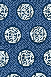 Dragon'S Fret Embroidery Midnight SC272150002 by Scalamandre Designer Fabric
