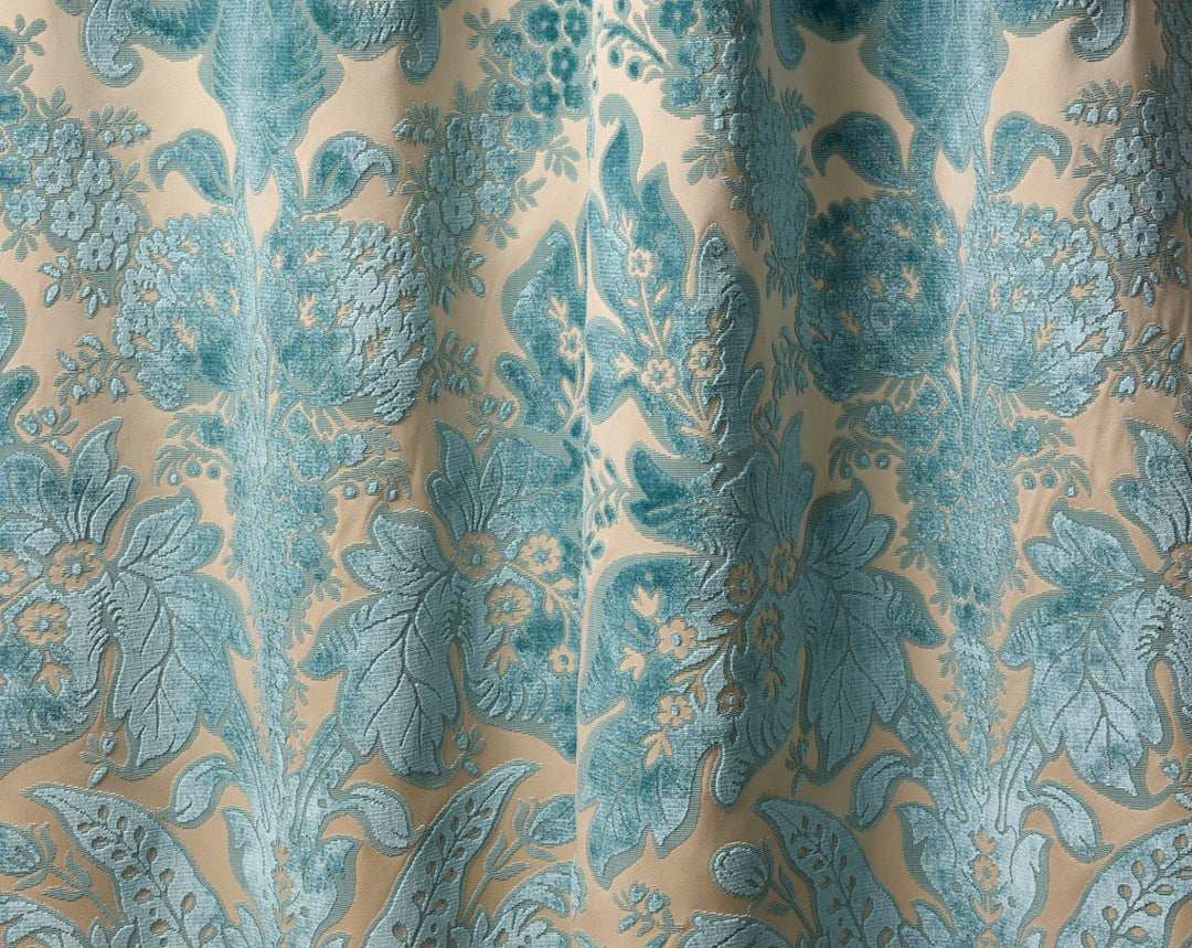 Regis Velvet Damask Azure SC273210002 by Scalamandre Designer Fabric