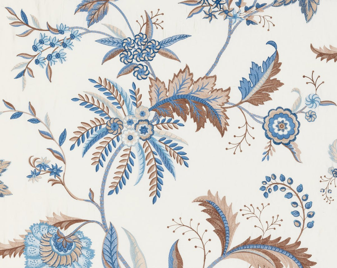 Seraphine Embroidered Silk Sky And Stone SC273250002 by Scalamandre Designer Fabric