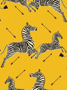 Zebras | Outdoor Yellow SC363780002 by Scalamandre Designer Fabric