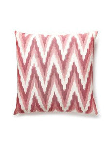 Adras Ikat Weave Pillow 22 X 22 - Coral SCADRASPILL0002 by Scalamandre Designer Pillows