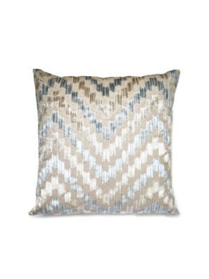 Ankara Pillow 22 X 22 - Cloud SCANKAPILL0002 by Scalamandre Designer Pillows 20% VISCOSE, 49% RAYON / 31% COTTON / Horizontal: and Vertical: 0 - Swanky Fabrics -