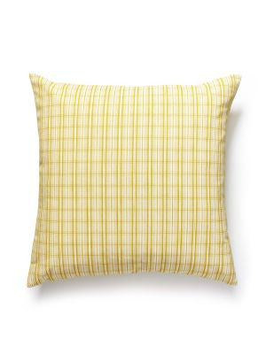 Check Please Outdoor Pillow 22 X 22 - Goldenrod SCCHECKPILL0002 by Scalamandre Designer Pillows 62% ACRYLIC 38% POLYESTER U.S.A. HEAVY DUTY Horizontal: and Vertical: 0 - Swanky Fabrics -
