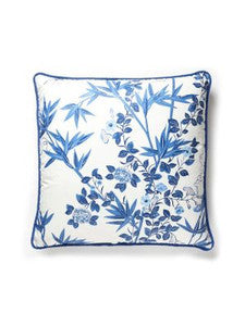 Jardin De Chine Pillow 22 X 22 - Porcelain SCJARDPILL0002 by Scalamandre Designer Pillows