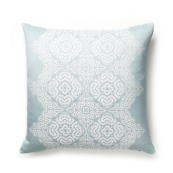 Josephine Pillow/Blue Mist by Scalamandre Pillow Scalamandre Pillow Josephine Pillow/Blue MistPillow 60% COTTON 25% LINEN 15% POLYESTER USA </p><p>Repeat: H: 17", V: 28" 55" - Fabric Carolina -