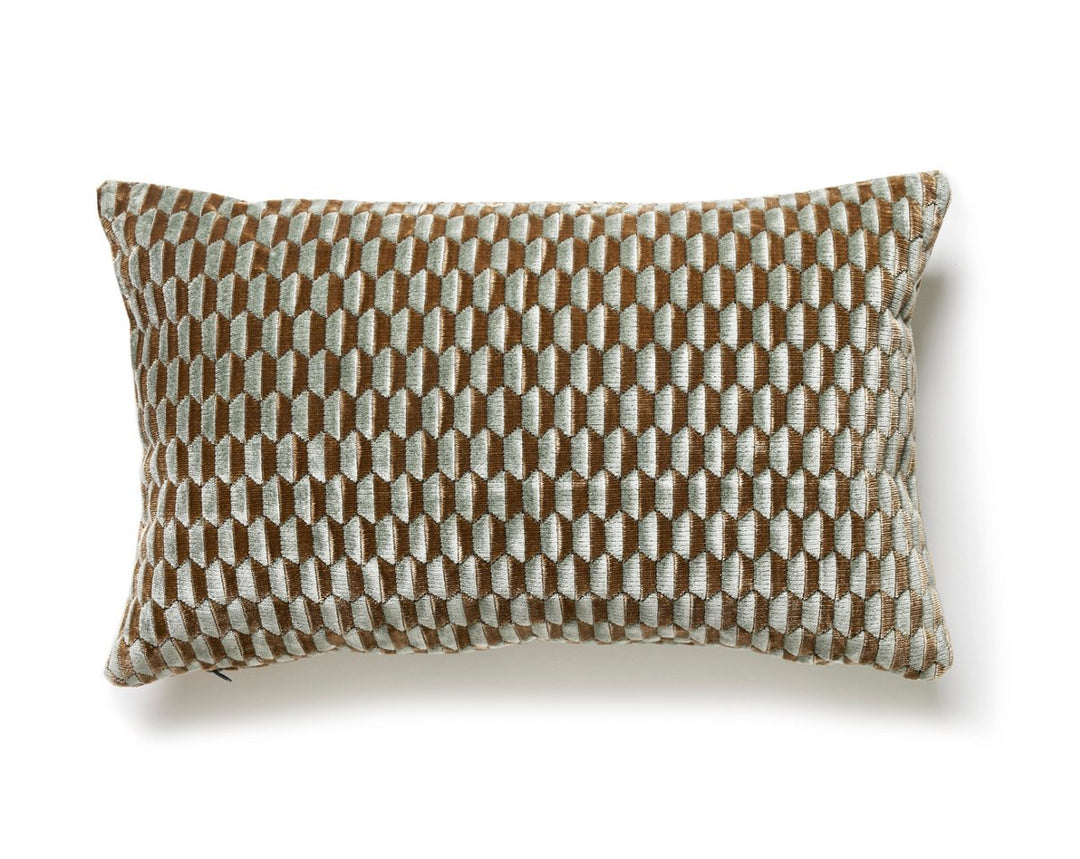 Allegra Velvet Pillow 14 X 22 - Mineral SCLALLEPILL0002 by Scalamandre Designer Pillow