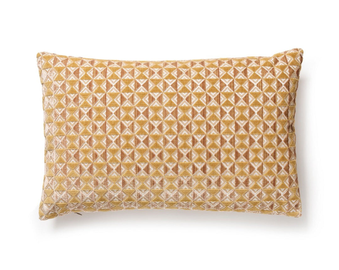 Parlor Velvet Pillow 14 X 22 - Butter Pecan SCLBDK273240002 by Scalamandre Designer Pillow