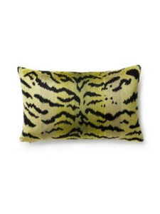 Tigre Pillow 14 X 22 - Greens & Black SCLTIGRPILL0002 by Scalamandre Designer Pillows