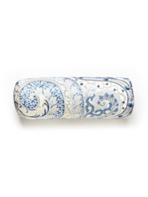 Malabar Paisley Pillow 21 X 7 - Porcelain SCMALABPILL0002 by Scalamandre Designer Pillows BOTANICA 60% COTTON 40% VISCOSE U.S.A. LIGHT DUTY Horizontal: and Vertical: 0 - Swanky Fabrics -