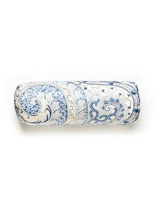 Malabar Paisley Pillow 21 X 7 - Porcelain SCMALABPILL0002 by Scalamandre Designer Pillows
