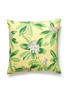 Rhododendron Outdoor Pillow 22 X 22 - Pineapple SCRHODMPILL0002 by Scalamandre Designer Pillows
