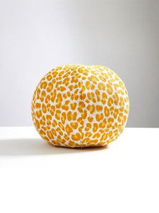 Backyard Bengal Outdoor Pillow 12 Dia - Tangerine SCSBENGPILL0002 by Scalamandre Designer Pillows