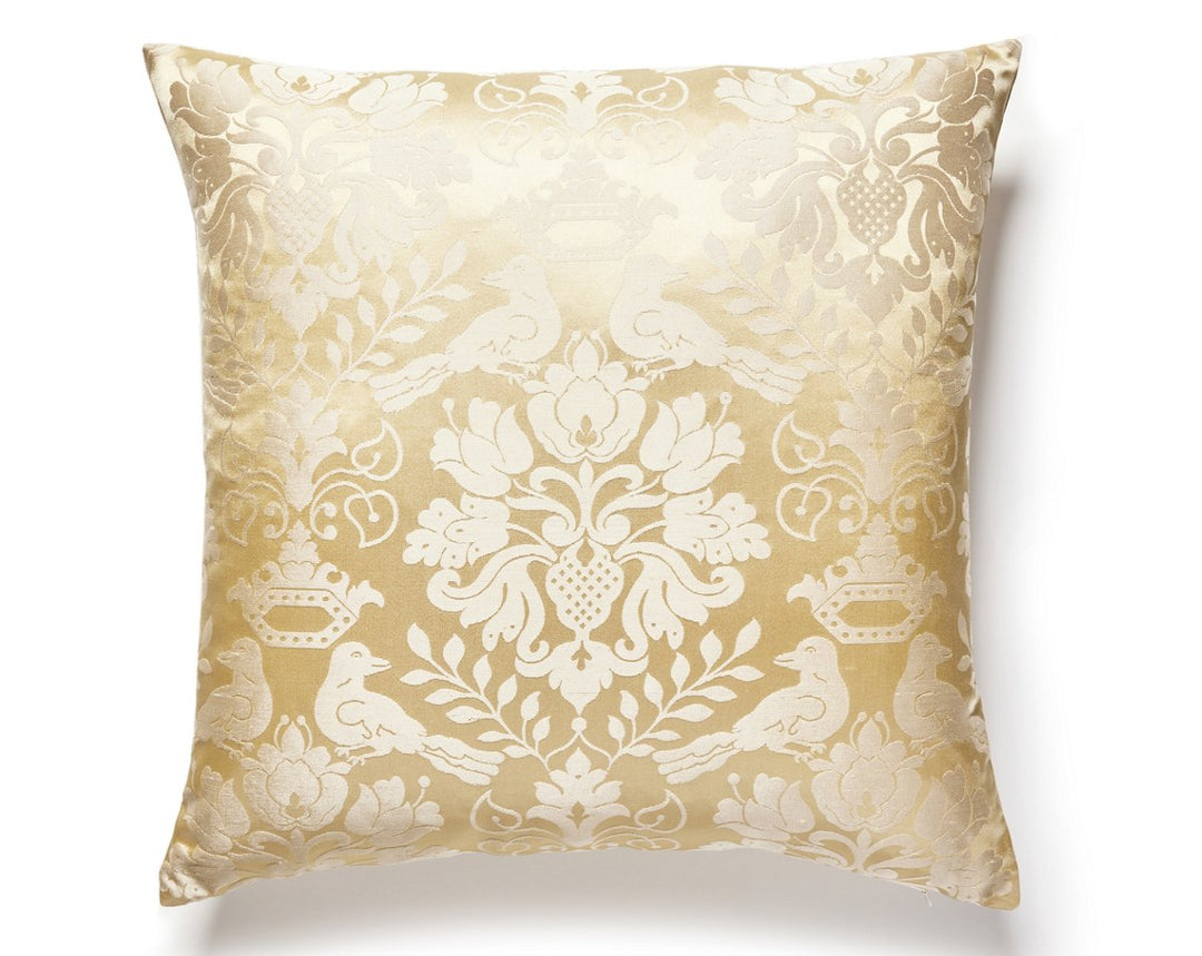 Love Bird Pillow 22 X 22 - Beige SCSDDK10980002 by Scalamandre Designer Pillow