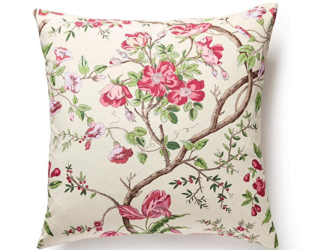 Persephone Print Pillow 22 X 22 - Heirloom Rose SCSDDK166510002 by Scalamandre Designer Pillow