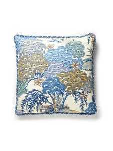 Sea Of Trees Pillow 22 X 22 - Blue Ridge SCSEAOTPILL0002 by Scalamandre Designer Pillows