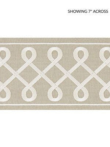 Soutache Embroidered Tape Pearl Grey SCT32810002 by Scalamandre Designer Trim