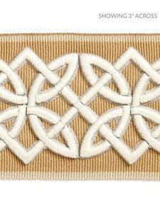 Celtic Embroidered Tape Camel SCT32820002 by Scalamandre Designer Trim