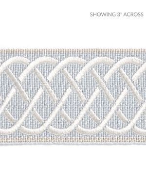 Helix Embroidered Tape Mineral SCT32840002 by Scalamandre Designer Trim HAMPTONS TRIMMINGS 77% VISCOSE 23% RAYON CHINA LIGHT DUTY Horizontal: and Vertical: 2 - Swanky Fabrics -