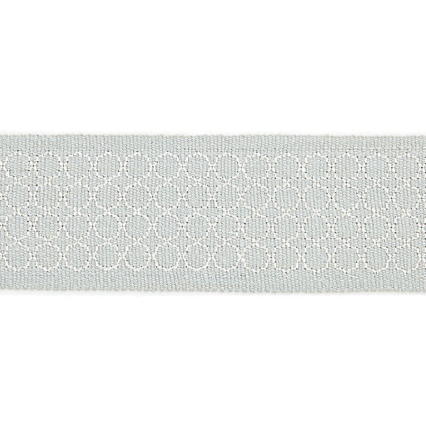 Seville Embroidered Tape/Rain Sc 0002T3289 by Scalamandre
 Designer Trim MERCHANTE                                                              91% LINEN 9% RAYON INDIA LIGHT DUTY Horizontal: .5" and Vertical:  2.5"  - Swanky Fabrics -