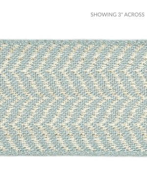 Artemis Tape Mineral SCT32940002 by Scalamandre Designer Trim MODERN LUXURY 88% VISCOSE 12% LUREX FRANCE LIGHT DUTY Horizontal: .625" and Vertical: 2.38 - Swanky Fabrics -