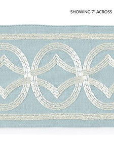 Athena Embroidered Tape Sky SCT33050002 by Scalamandre Designer Trim