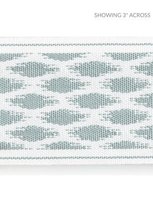 Patara Ikat Tape Sky SCT33070002 by Scalamandre Designer Trim ISOLA INDOOR / OUTDOOR 100% POLYOLEFIN UNITED KINGDOM HEAVY DUTY Horizontal: 1.5" and Vertical: 2.5 - Swanky Fabrics -