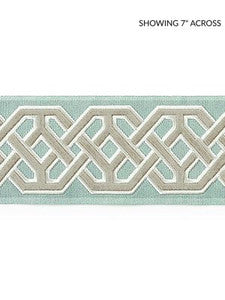 Beaufort Velvet Tape Aquamarine SCT33220002 by Scalamandre Designer Trim