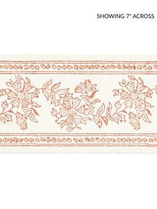 Citra Block Print Tape Coral Spice SCT33270002 by Scalamandre Designer Trim