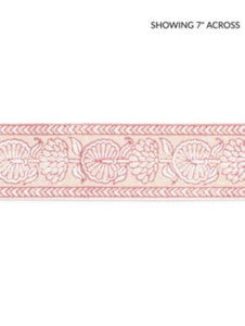 Tulsi Block Print Tape Coral Spice SCT33280002 by Scalamandre Designer Trim