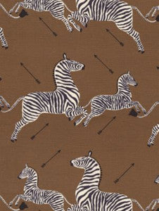 Zebras | Fabric Safari Brown SC16496M0003 by Scalamandre Designer Fabric