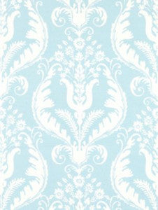 Primavera Linen Print Sky SC165970003 by Scalamandre Designer Fabric