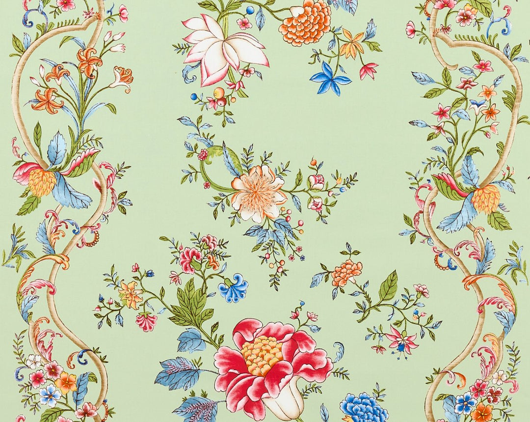 Camellia Trellis Seafoam Posey SC166480003 by Scalamandre Designer Fabric