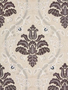 Isabella Embroidery Graphite SC270330003 by Scalamandre Designer Fabric