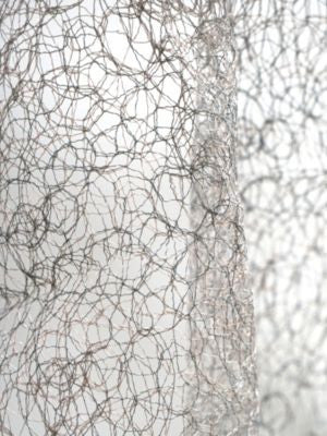 Modern Lace Fog SC271460003 by Scalamandre Designer Fabric MODERN LUXURY 100% POLYESTER ITALY LIGHT DUTY Horizontal: 4" and Vertical: 4.25" 116 - Swanky Fabrics -