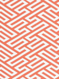 Canton Fret Applique Coral SC272180003 by Scalamandre Designer Fabric