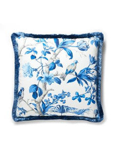 Belize Pillow 22 X 22 - Porcelain SCBELIPILL0003 by Scalamandre Designer Pillows