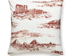 Cairo Toile Pillow 22 X 22 - Red Clay SCCAIRPILL0003 by Scalamandre Designer Pillow