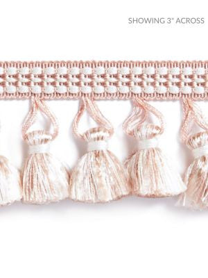 Plaza Tassel Fringe Blush SCFT15050003 by Scalamandre Designer Trim NOVANTA PASSEMENTERIE 54% FIBRANNE 46% RAYON CHINA LIGHT DUTY Horizontal: 0" and Vertical: 0" 2.25 - Swanky Fabrics -
