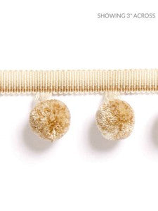 Osborne Pom Pom Fringe Camel SCFX15000003 by Scalamandre Designer Trim