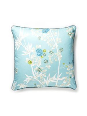 Jardin De Chine Pillow 22 X 22 - Ciel SCJARDPILL0003 by Scalamandre Designer Pillows 100% COTTON Horizontal: and Vertical: 0 - Swanky Fabrics -