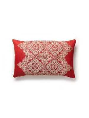 Josephine Pillow 14 X 22 - Carnelian SCLJOSEPILL0003 by Scalamandre Designer Pillows LA BOHEME 60% COTTON 25% LINEN 15% POLYESTER U.S.A. MEDIUM DUTY Horizontal: 17" and Vertical: 28" 0 - Swanky Fabrics -