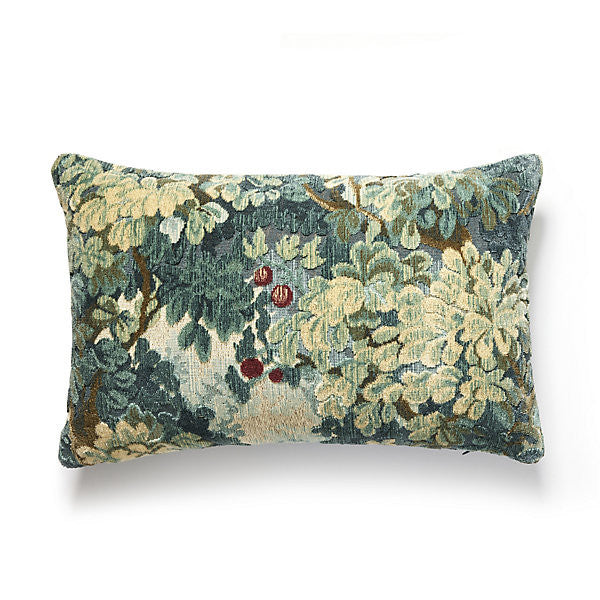 Marly Lumbar Pillow/Blues Sc 0003Lmarlypil by The House of Scalamandre
 Designer Pillow  72% LINEN 18% COTTON|10% VISCOSE USA  Horizontal:  and Vertical:    - Swanky Fabrics -