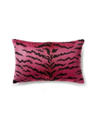Tigre Pillow 14 X 22 - Reds & Black SCLTIGRPILL0003 by Scalamandre Designer Pillows 13% COTTON, 69% VISCOSE / 18% POLYESTER / U.S.A. Horizontal: and Vertical: 0 - Swanky Fabrics -