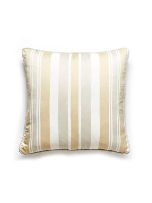 Mayfair Cotton Stripe Pillow 22 X 22 - Pebble SCMAYFPILL0003 by Scalamandre Designer Pillows MODERN LUXURY 100% COTTON U.S.A. Horizontal: and Vertical: 0 - Swanky Fabrics -