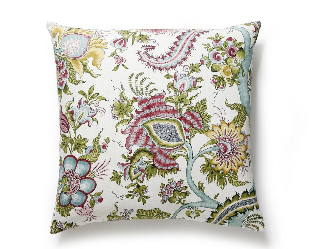 Met Palampore Pillow 22 X 22 - Flower Garden SCSDDK166490003 by Scalamandre Designer Pillow